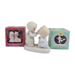 Precious Moments E-2825 "To A Very Special Sister" Figurine Vntg +2 Ornaments